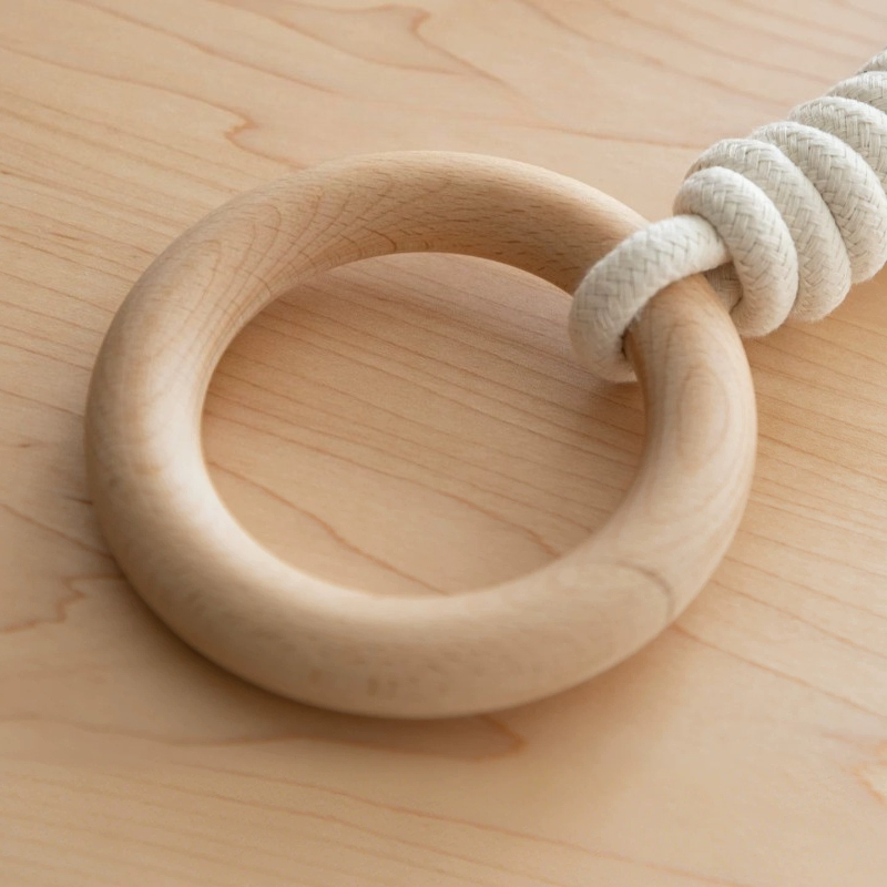 Gymnastic Rings Wooden - Argolas para pendurar na cama, acessórios