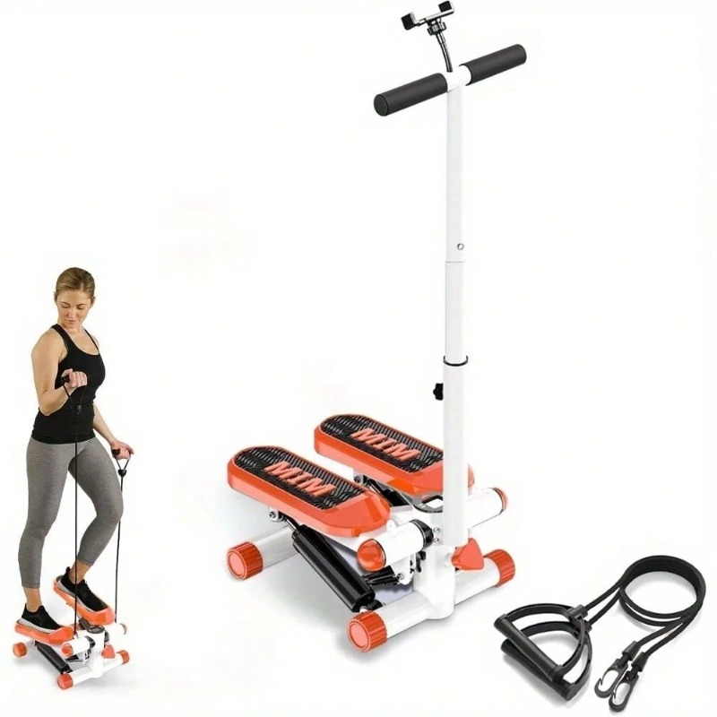 Home Gym Portable - Mini Stepper com Faixas de Resistência
