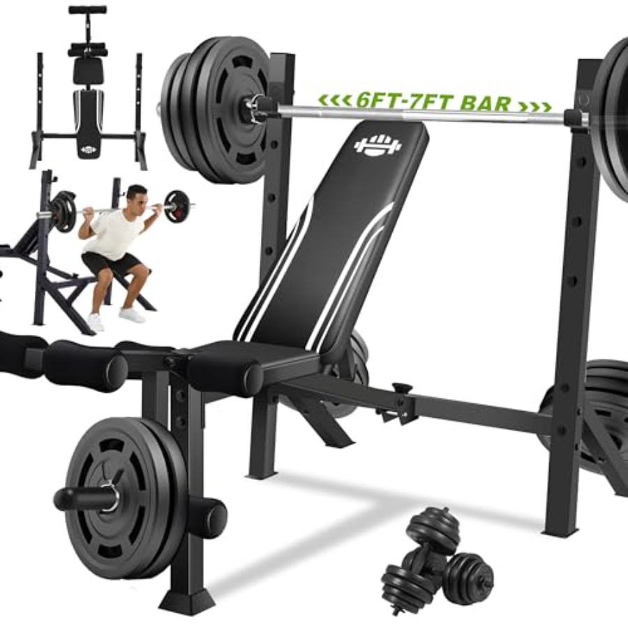 Home Gym Leg Press - Conjunto de Banco de Peso 900LBS