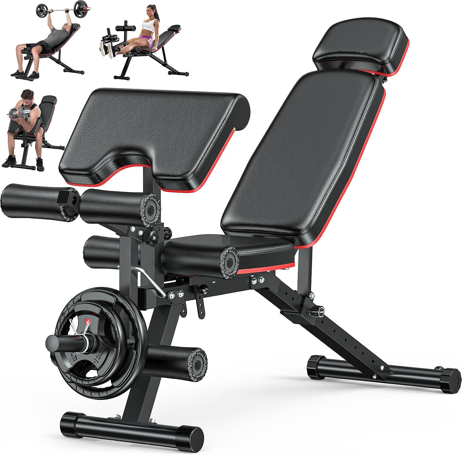 Home Gym Leg Press - Banco de Musculação Reforçado com Extensão