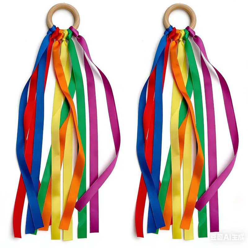 Gymnastic Rings Wooden - Varinhas de Papagaio Arco-Íris Montessori com