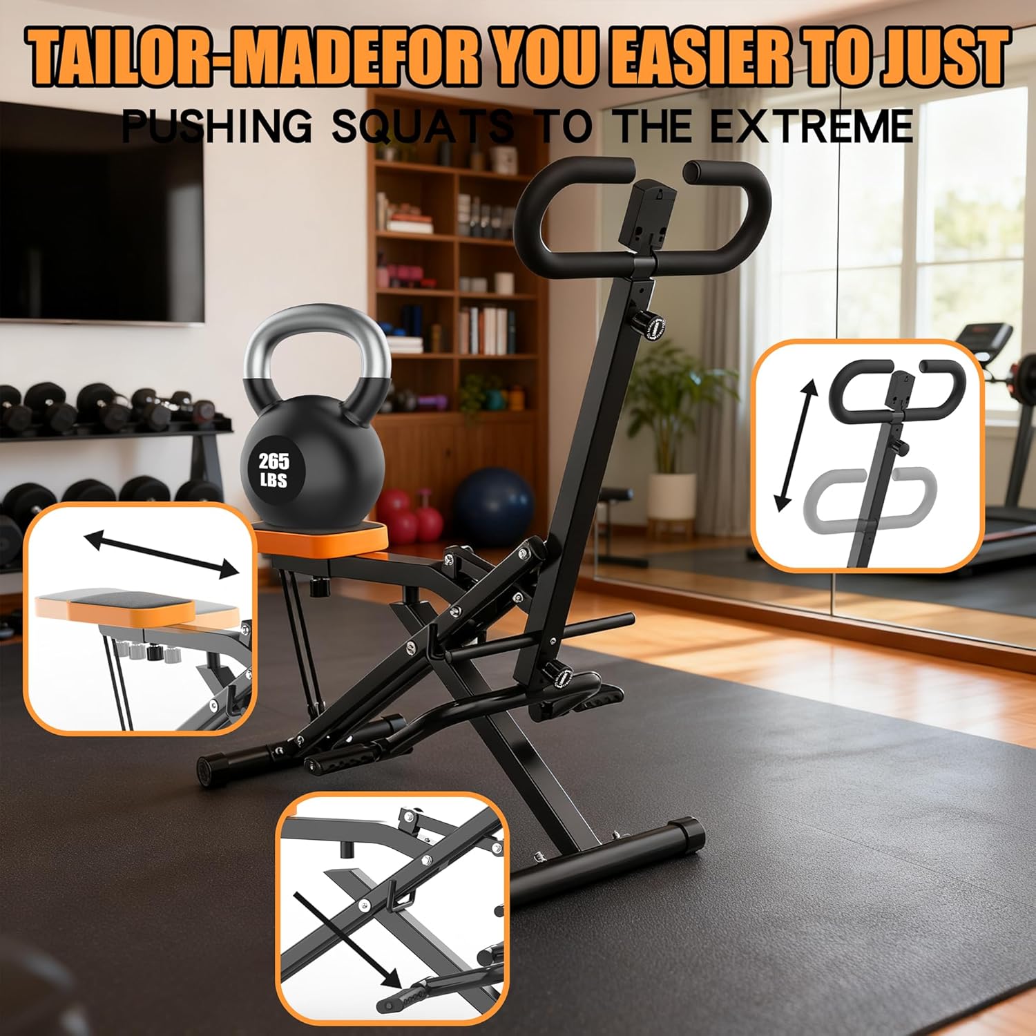 Home Gym Leg Press - Máquina de Agachamento para Casa, Treinador