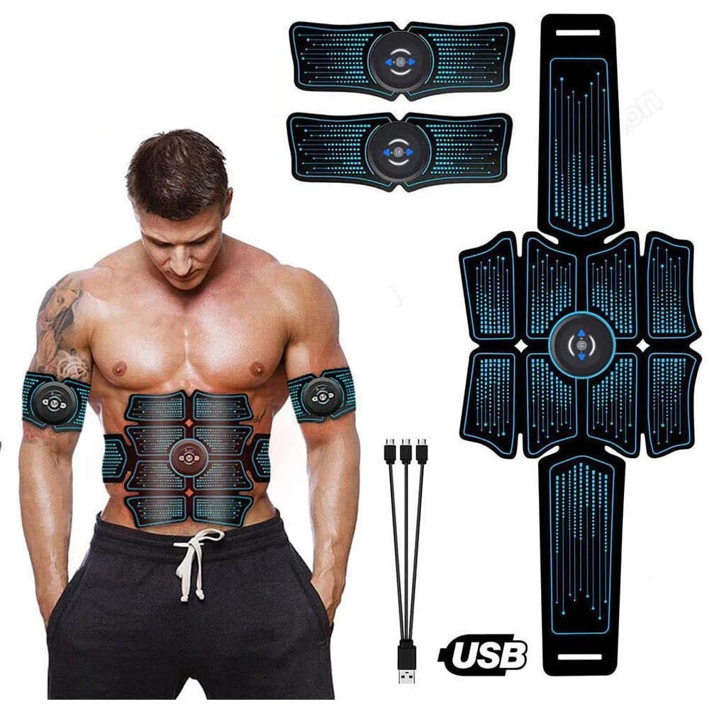 Home Gym Essentials - Estimulador Muscular Abdominal EMS, Massageador Elétrico