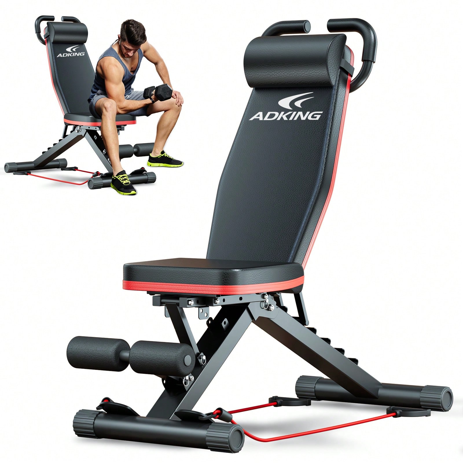 Home Gym Leg Press - Banco de musculação padrão, conjunto para