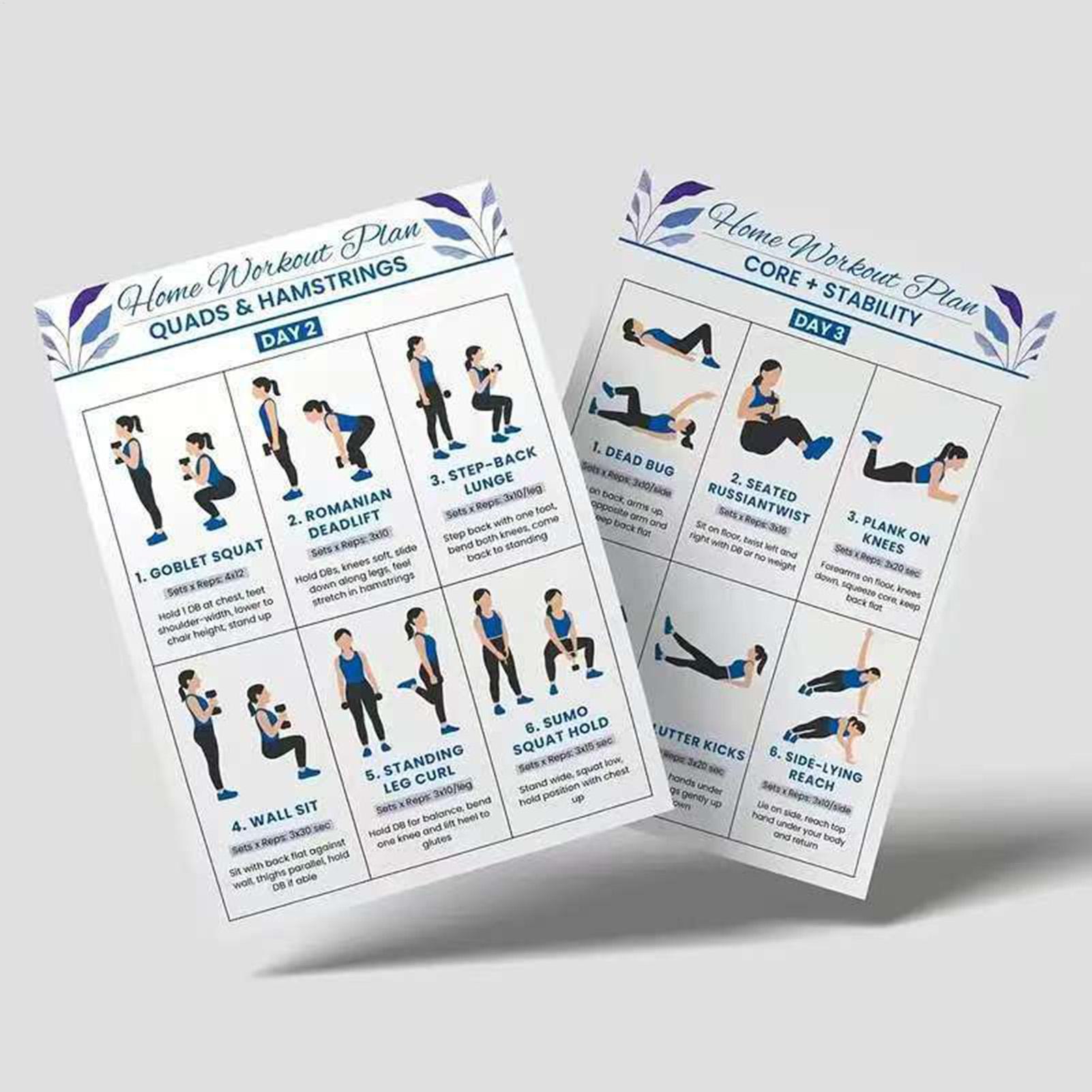 Gráfico de treino de corpo int - Home Gym Routine avaliação e preço