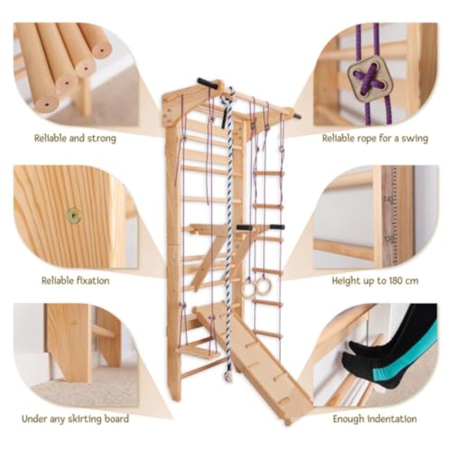Escada sueca de madeira maciça - Gymnastic Rings Wooden avaliação e preço
