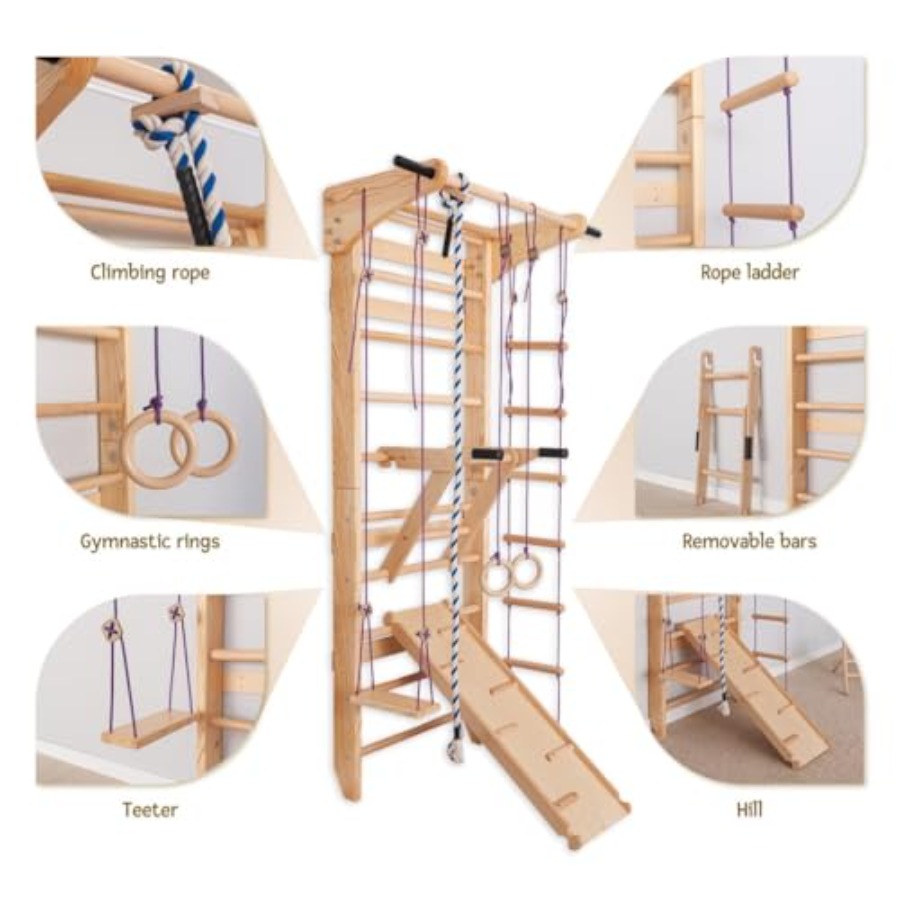 Escada sueca de madeira maciça - Gymnastic Rings Wooden avaliação e preço