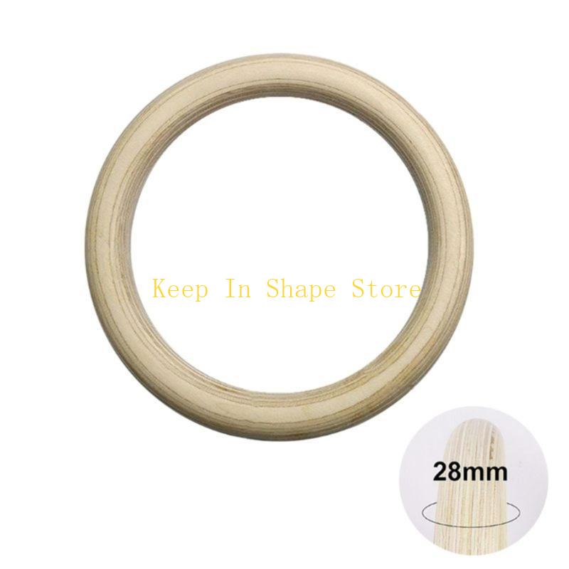 U1JC 1Pc Fitness Heavy Duty Gy - Gymnastic Rings Wooden avaliação e preço