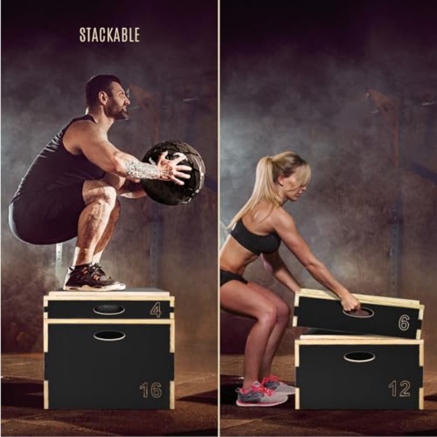 Caixa Plyo de Madeira 3 em 1 p - Home Gym Jump Box avaliação e preço