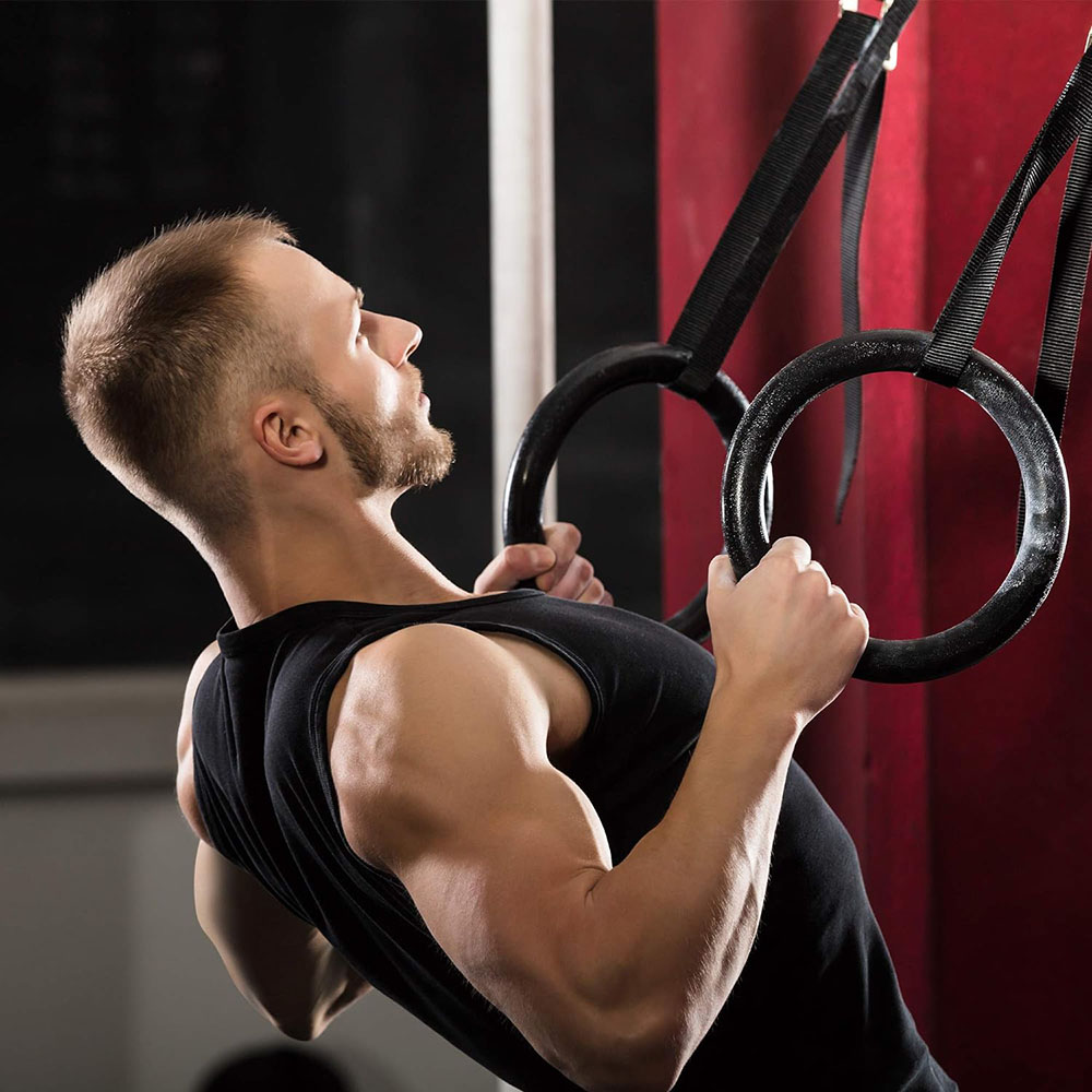 Anéis de ginástica para treina - Gymnastic Rings Wooden avaliação e preço