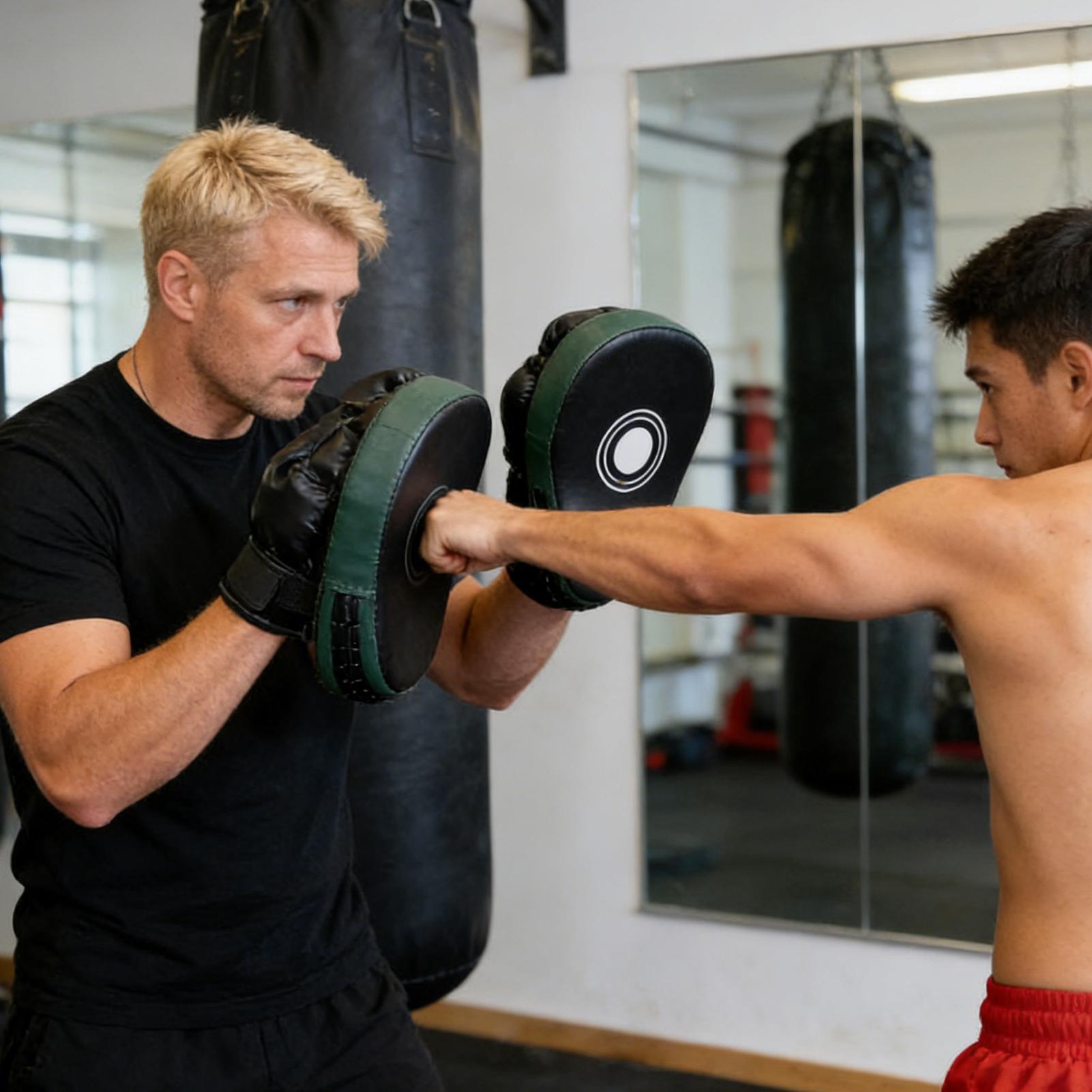 Almofadas de boxe luvas de cou - Home Gym Routine avaliação e preço