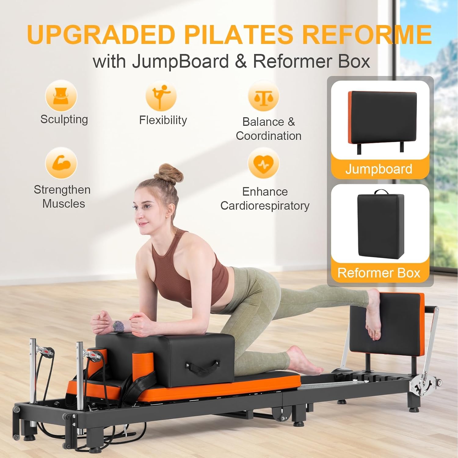 Reformer de Pilates, Máquina d - Home Gym Jump Box avaliação e preço
