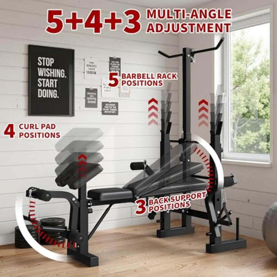 Conjunto de Banco de Musculaçã - Home Gym Leg Press avaliação e preço