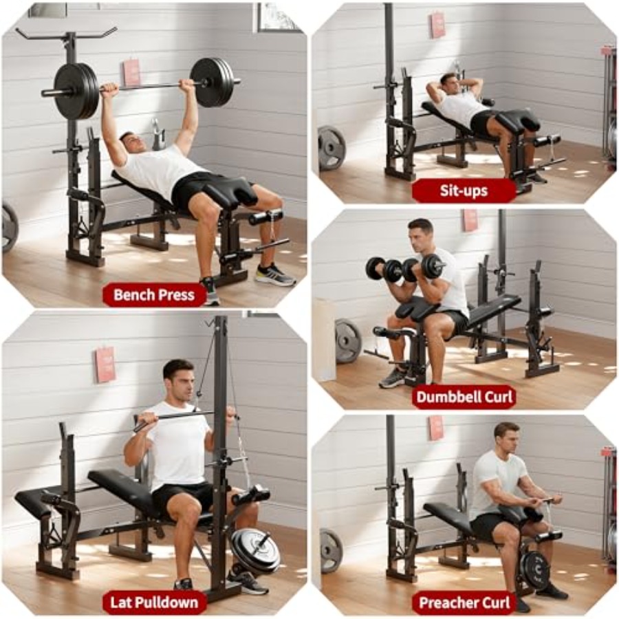 Conjunto de Banco de Musculaçã - Home Gym Leg Press avaliação e preço