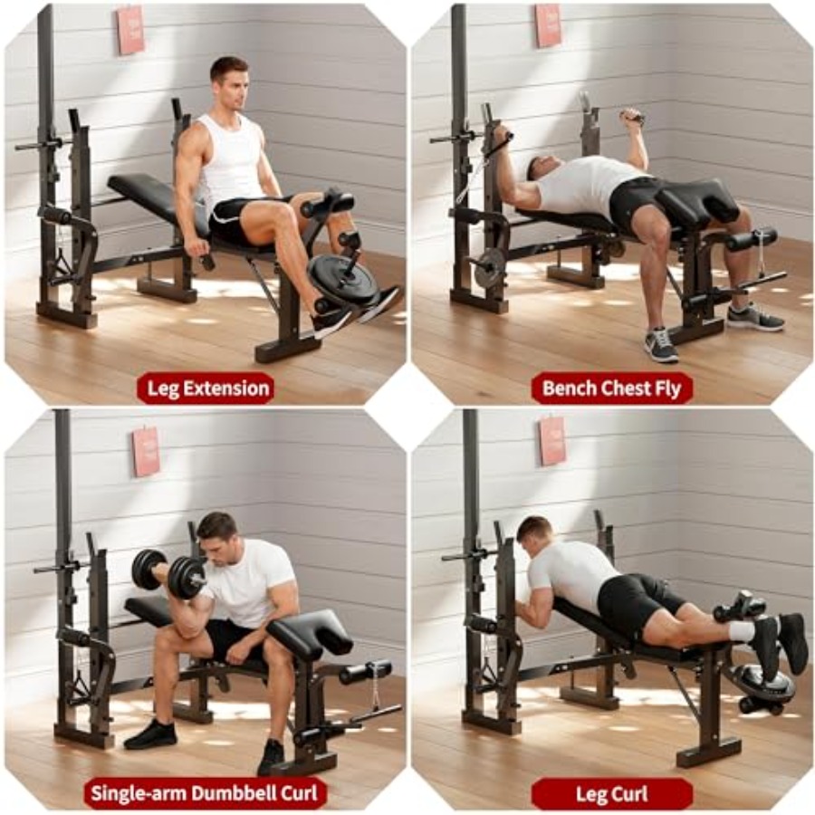 Conjunto de Banco de Musculaçã - Home Gym Leg Press avaliação e preço